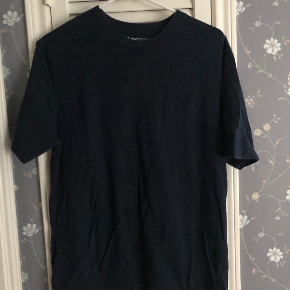 Old Navy Brand Navy Blue T-Shirt, Short Sleeve, 100% Cotton, Men's Medium